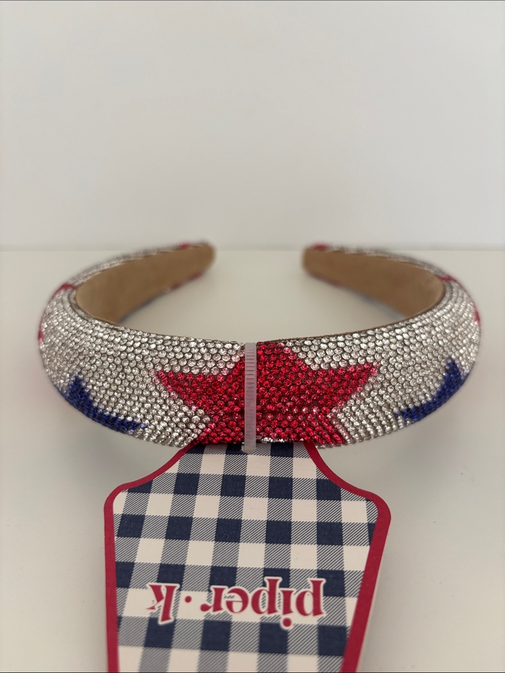 Crystal Star Padded Headband - Red & Blue